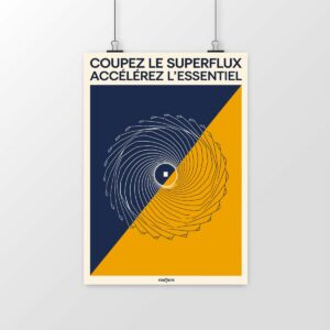 Poster Coupez le superflu, accélérez l’essentiel – L’efficacité avant tout