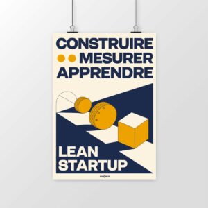 Poster Construire, Mesurer, Apprendre – Le cycle fondamental du Lean Startup