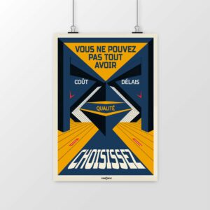 Poster Vous ne pouvez pas tout avoir. Choisissez – Le triangle de la gestion de projet